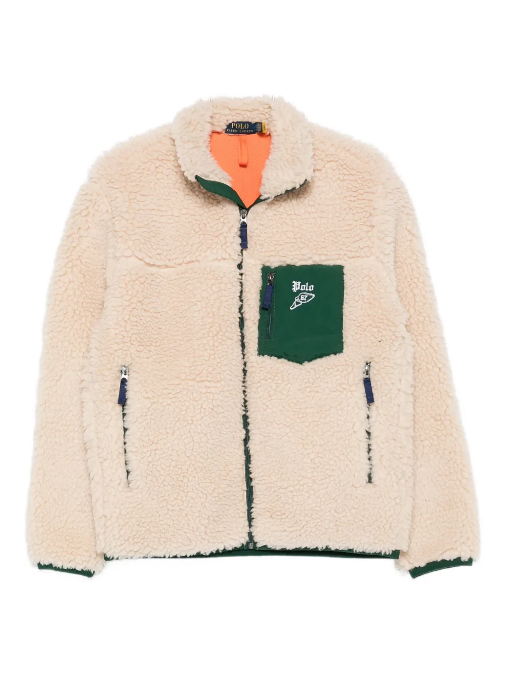 

Куртка на молнии с флисовыми карманами Polo Ralph Lauren, нейтральный