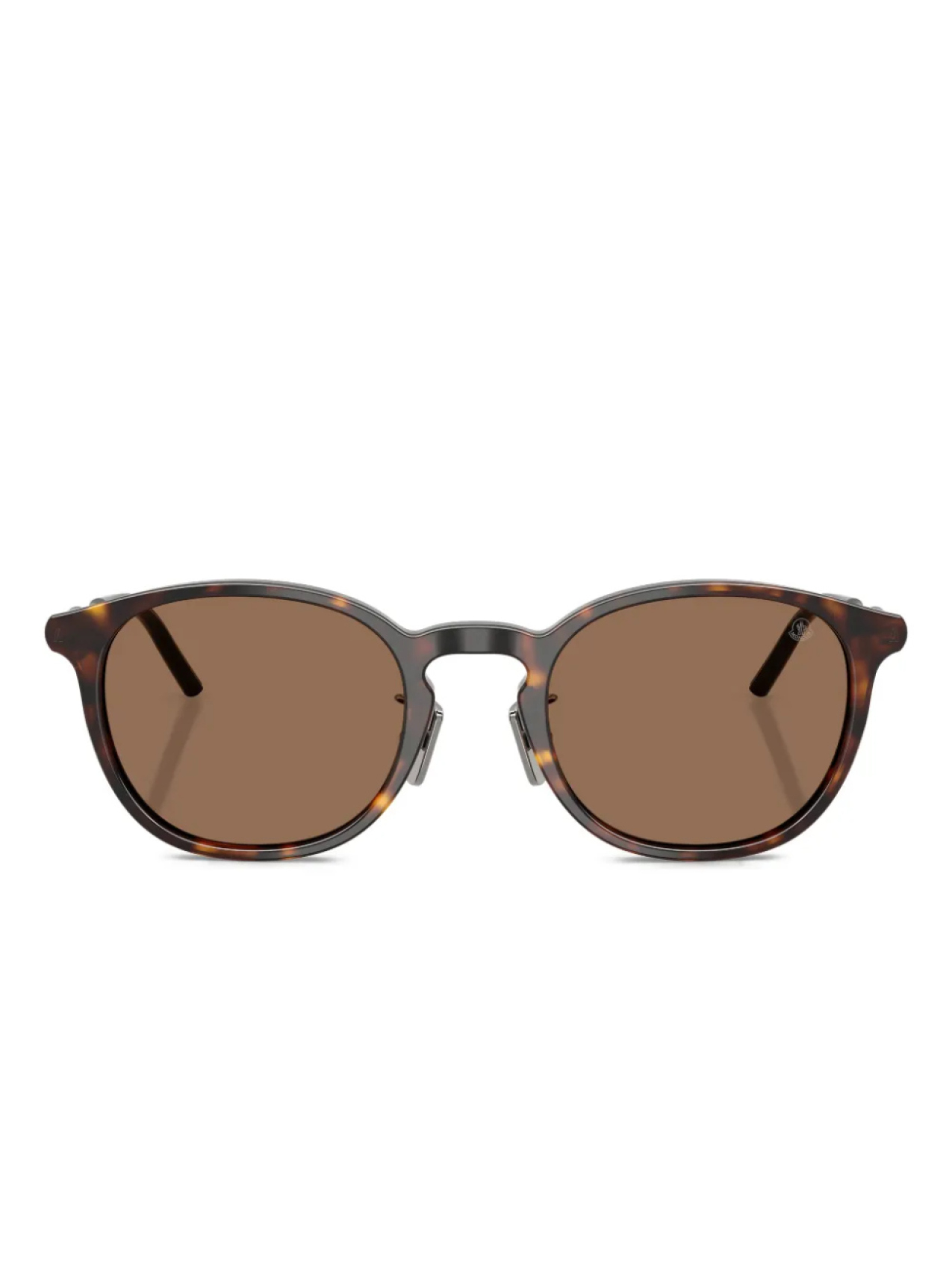 

Круглые солнцезащитные очки в черепаховой оправе Moncler Eyewear, коричневый