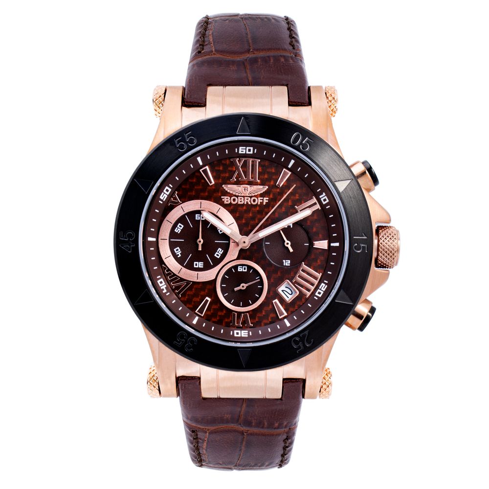 

Мужские часы Bobroff Leather, коричневый