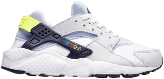 Кроссовки Nike Huarache Run DV3479 100, 2-White Blackened Blue Volt — фото 2