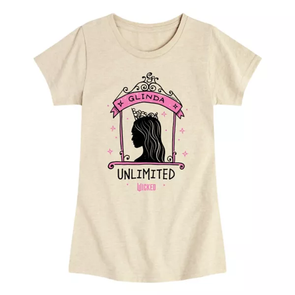 

Детская футболка с принтом Wicked Glinda Unlimited для девочек 7-16 лет Licensed Character, бежевый