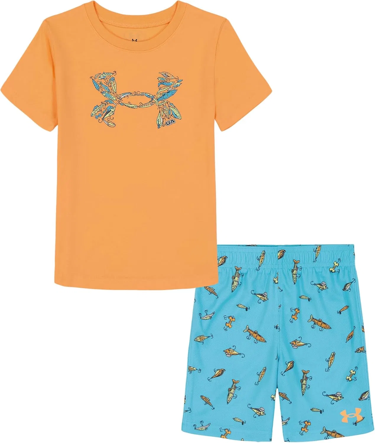 Детский комплект из футболки и шорт Under Armour, Orange Block Lure