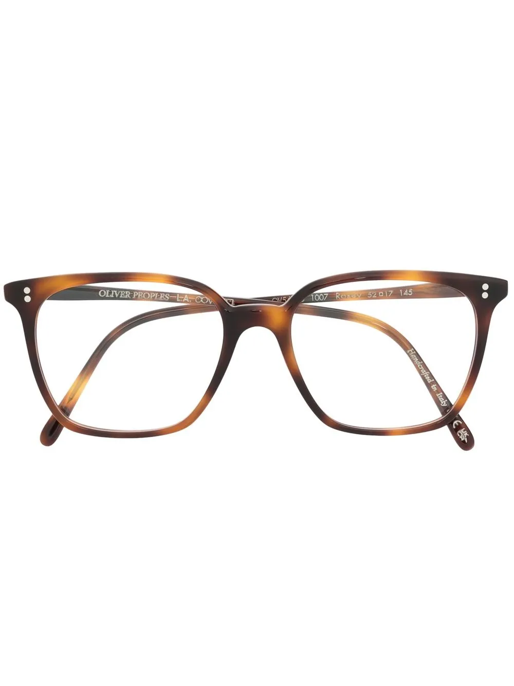 

Очки в квадратной оправе черепаховой расцветки Oliver Peoples, коричневый