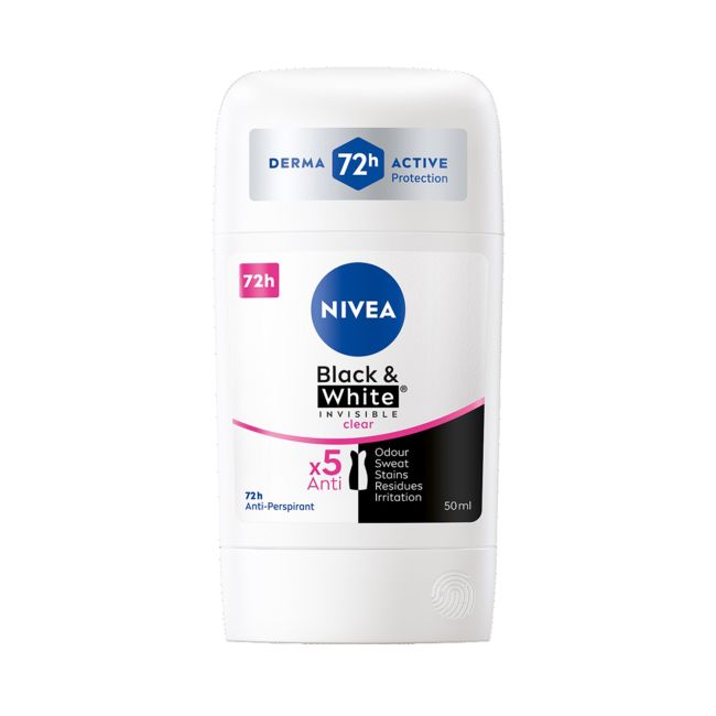 

Черно-Белый невидимый женский дезодорант-антиперспирант-стик Nivea, 50 мл