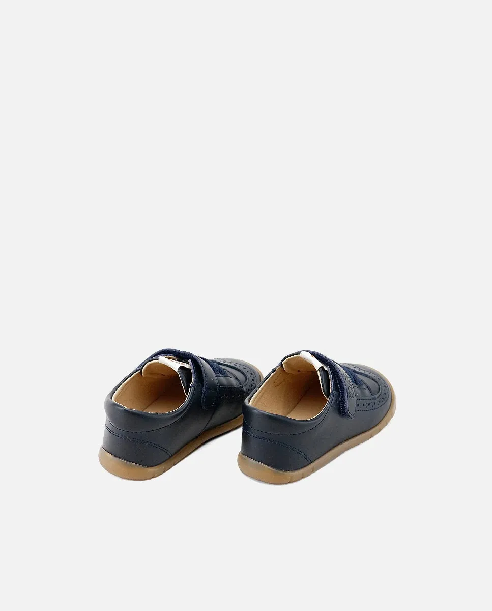 Детские босоножки barefoot из кожи с липучкой Eli 1957, темно-синий — фото 2