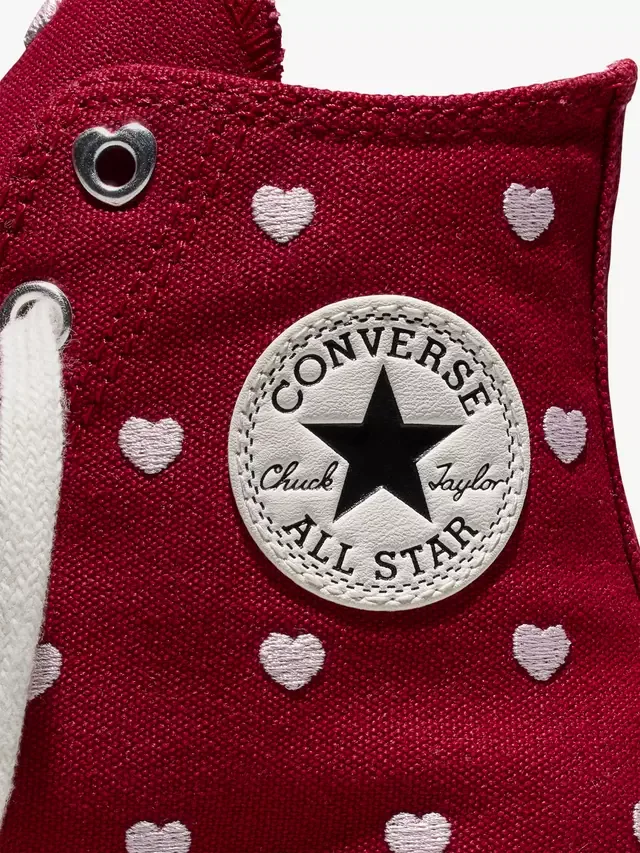 Детские кроссовки Chuck Taylor All Star Heart, красно-разноцветные Converse — фото 3