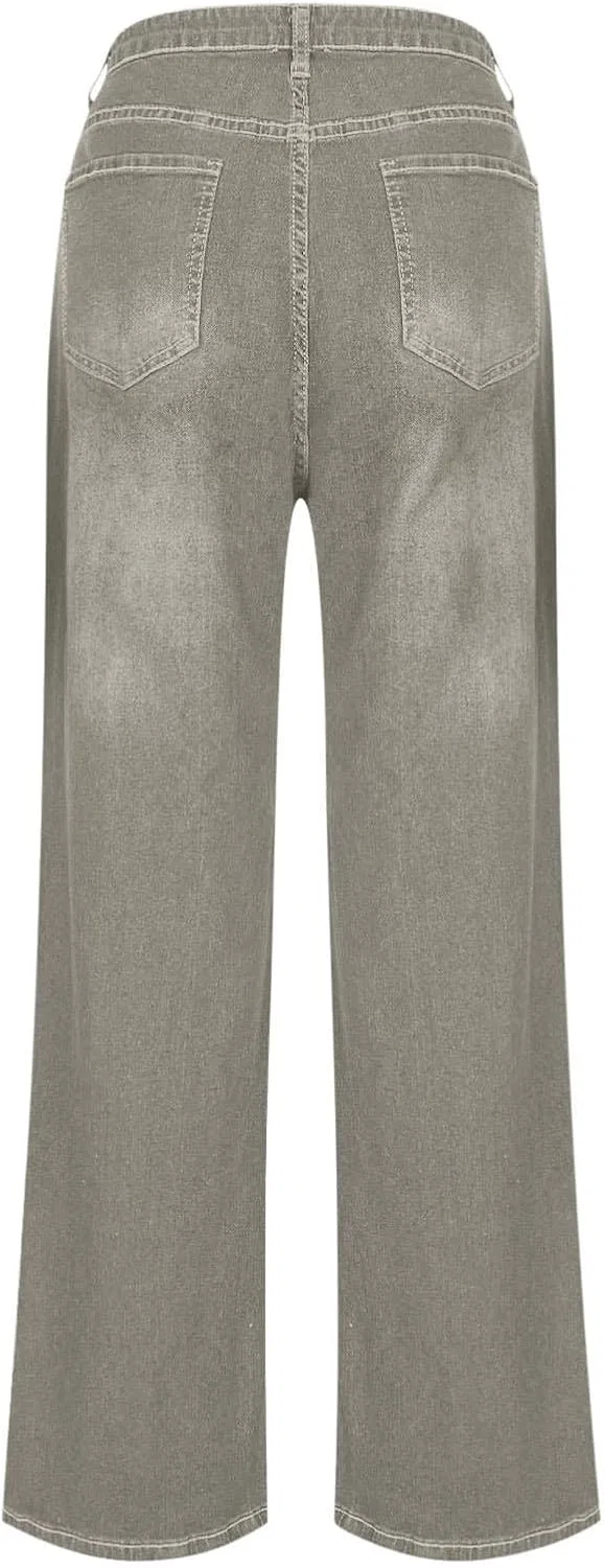 Джинсы свободные Wide Leg, Gray — фото 3