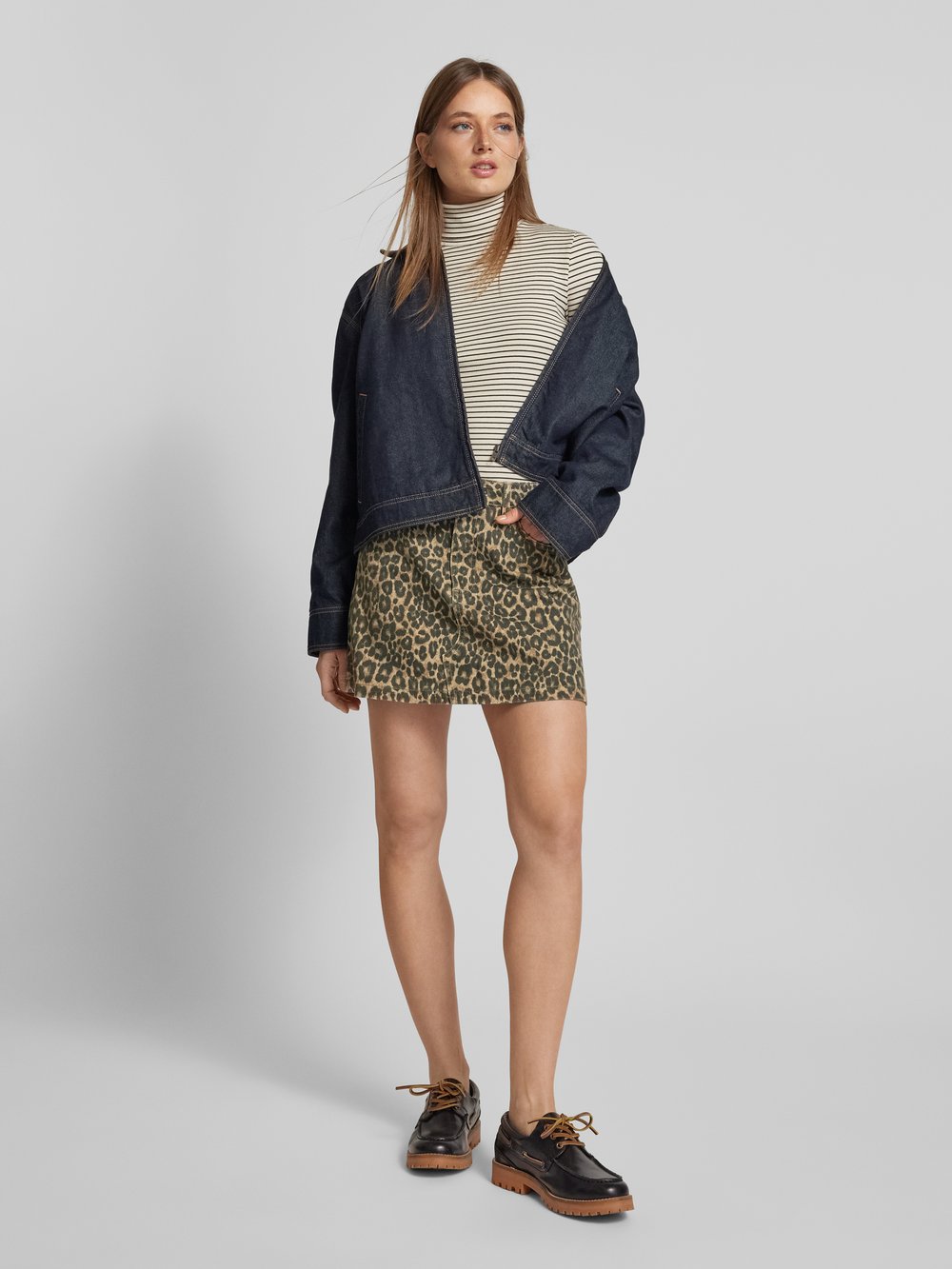 

Мини-юбка с пятью карманами Jake*s Casual, темно-коричневый