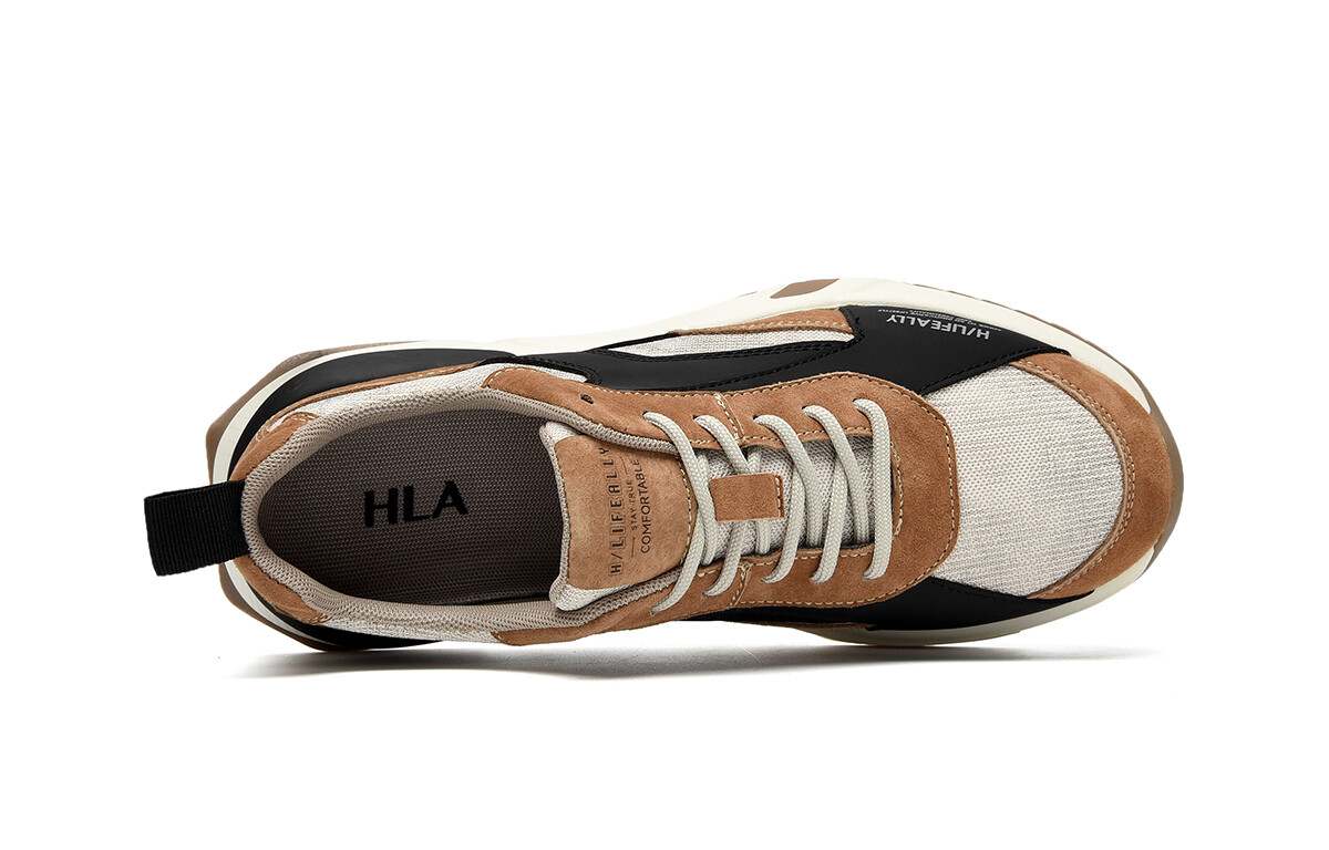 

Кроссовки мужские Lifestyle Shoes Men Low-Top Hla, черный/коричневый