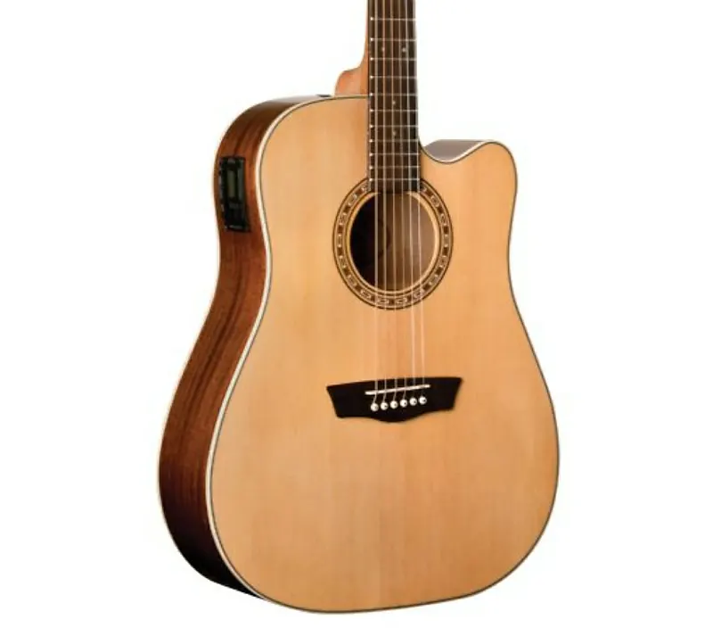 

Акустическая гитара Washburn D7SCE Harvest Dreadnought Cutaway Acoustic Guitar. Natural Gloss