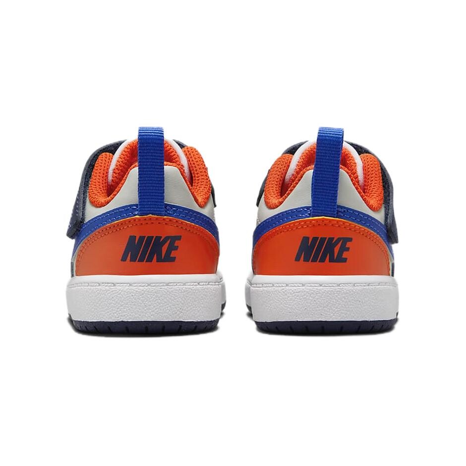 Кроссовки Nike Court Borough Toddler Shoes TD Low-top White/blue/orange, темно-синий/оранжевый/серебряный/синий — фото 4