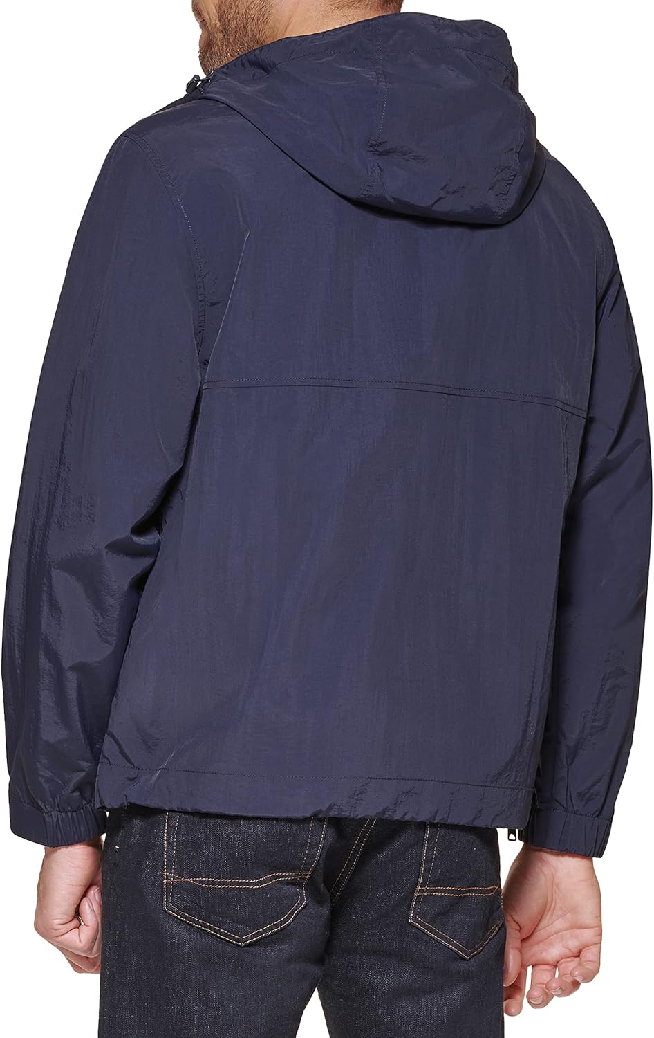 Мужская легкая куртка-поповер в стиле ретро от Tommy Hilfiger Taslan, New Navy — фото 4