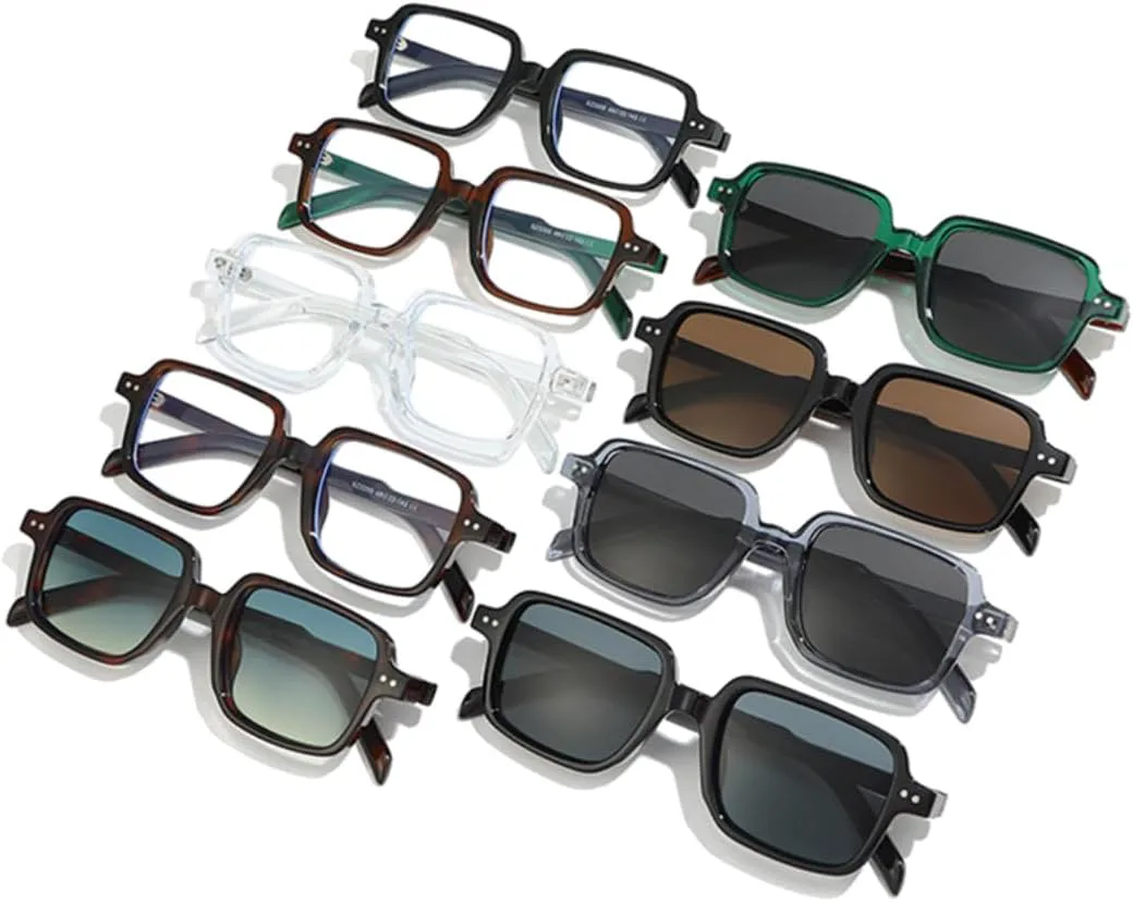 

Винтажные мужские солнцезащитные очки с заклепками, солнцезащитные очки UV400 для женщин в стиле панк, прозрачные градиентные солнцезащитные очки UUPTTPL, Grey Grey