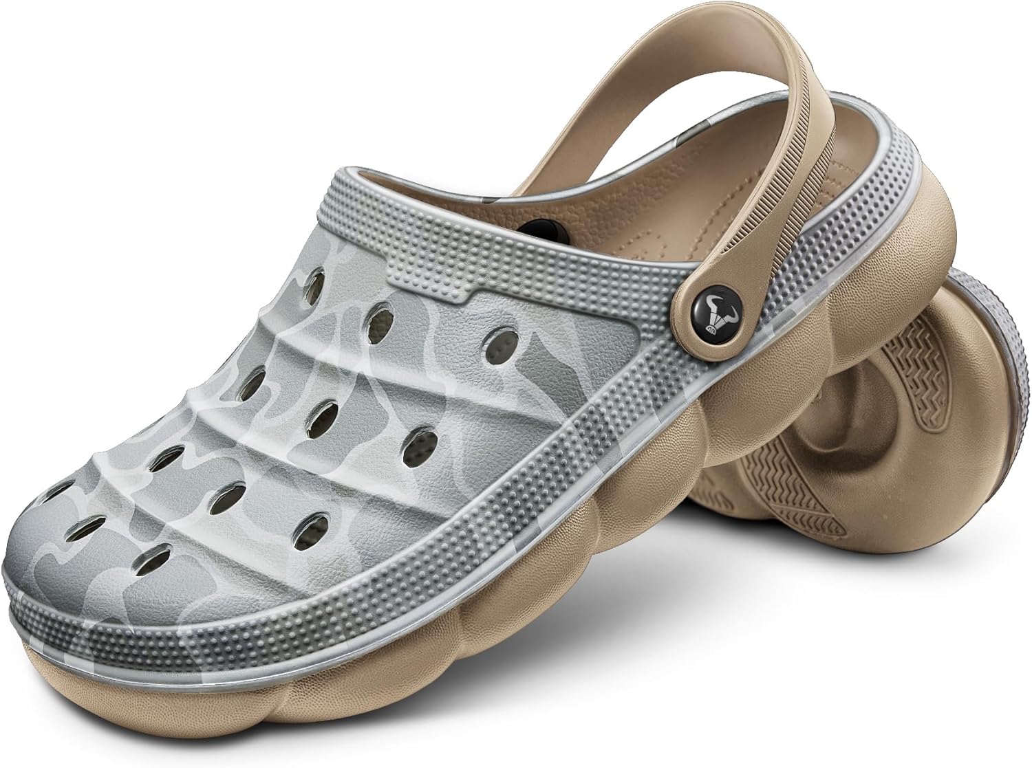 

Мужские сабо KEMISANT, слипоны для работы в саду и дворе, туфли-мюли для уборки, удобные и поддерживающие для работы дома, Camel8472