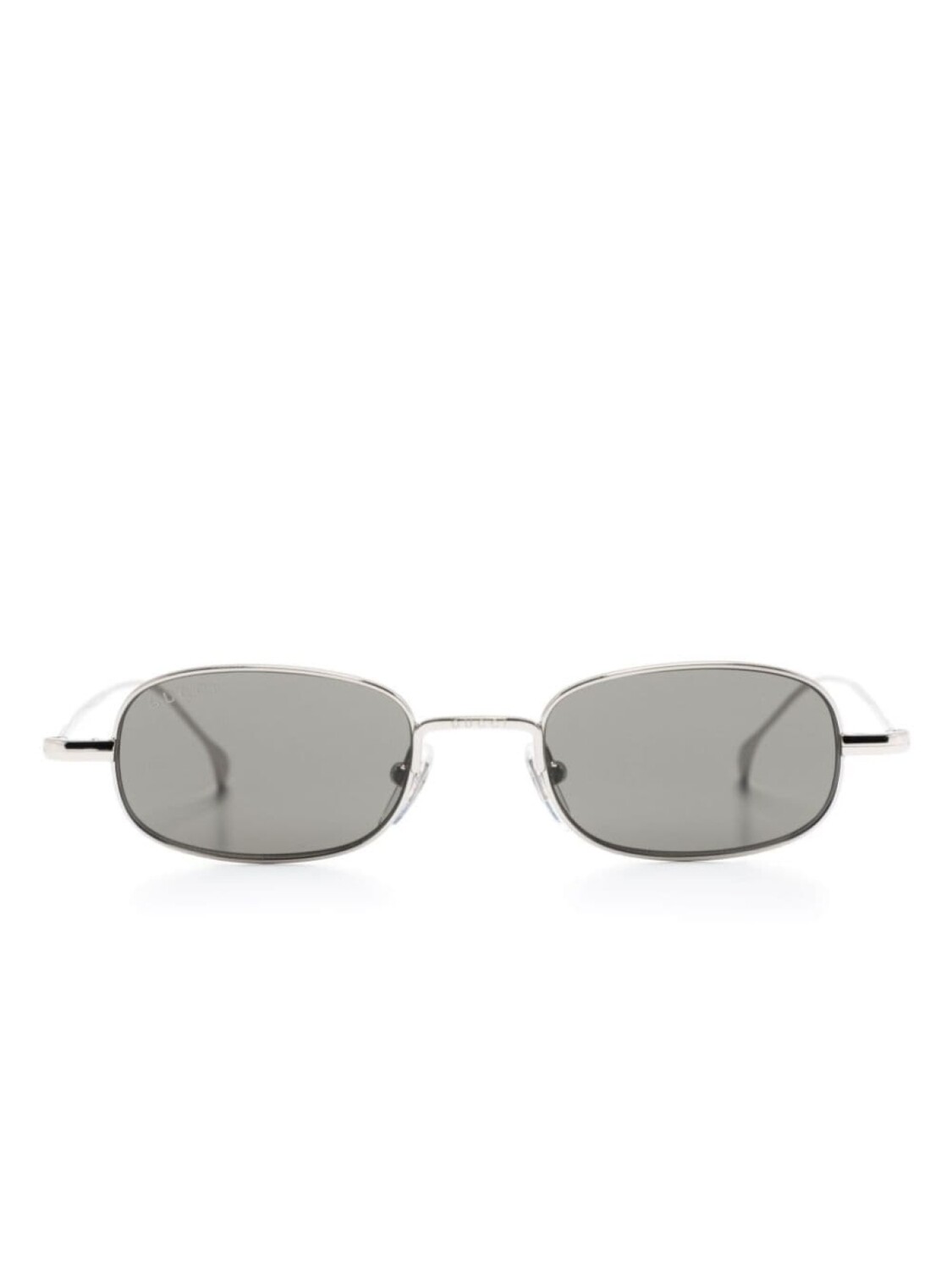 

Gucci Eyewear солнцезащитные очки в овальной оправе, серебристый