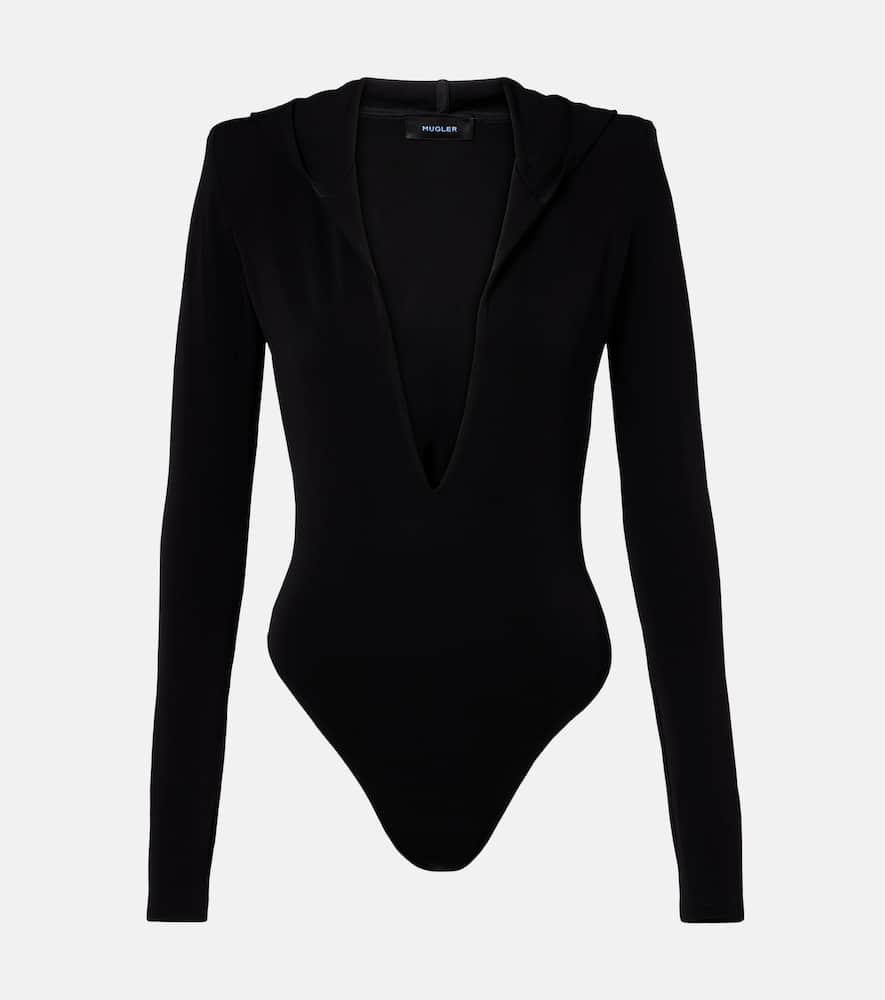 

Боди с капюшоном и длинным рукавом Mugler, Black