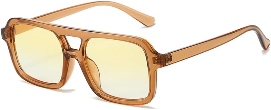 

Солнцезащитные очки UV400 с двойной перемычкой и прозрачными линзами с градиентом Ocean для женщин и мужчин, для бега и занятий спортом на открытом воздухе UYPTK, Light Brown