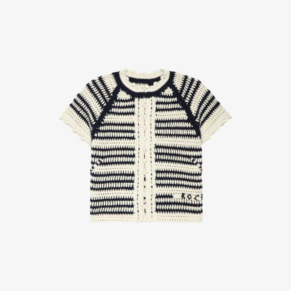 

Кардиган вязаный крючком Zelie из хлопка Zadig&Voltaire, экрю