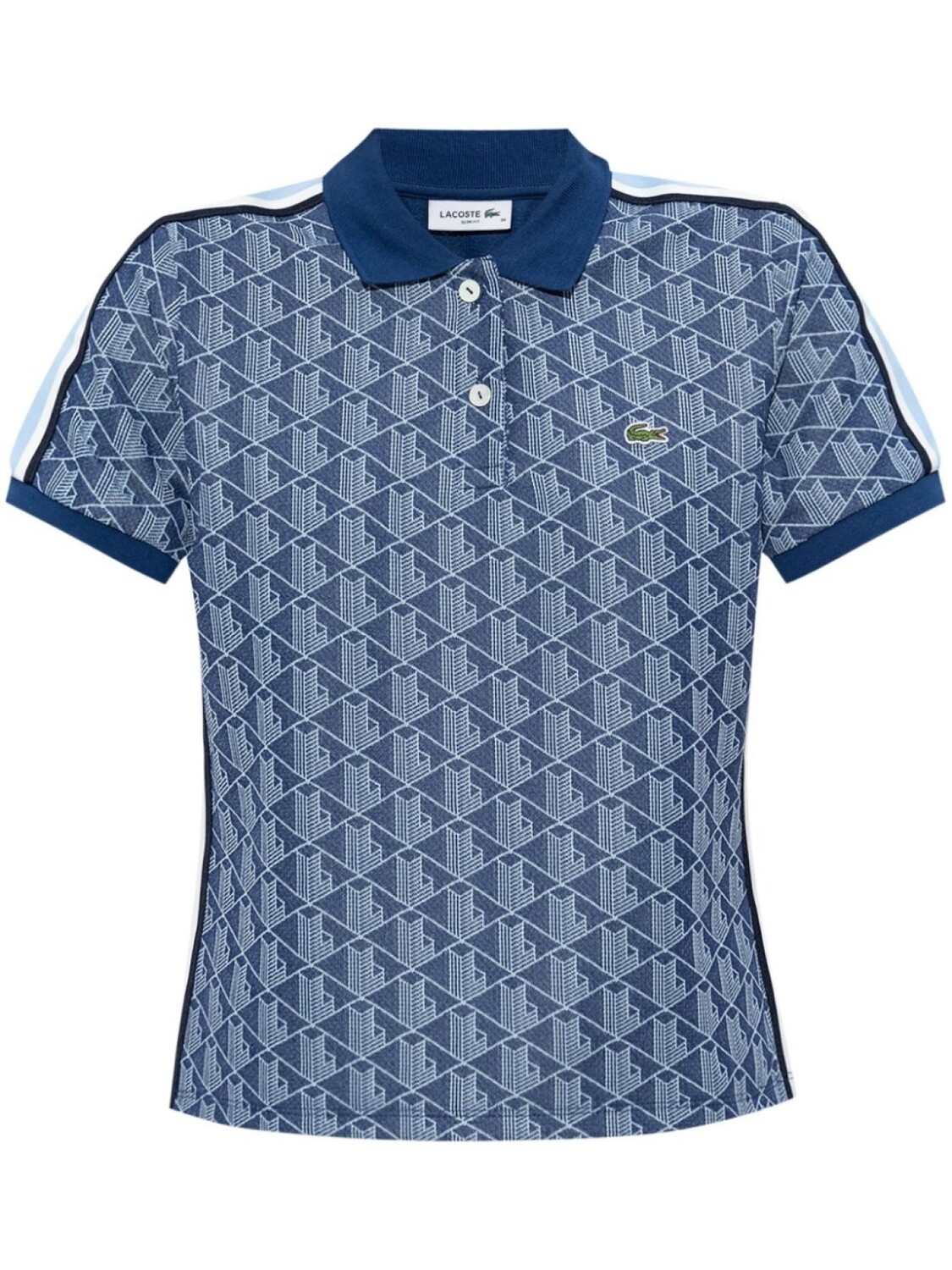 

Lacoste рубашка поло с жаккардовой монограммой, синий