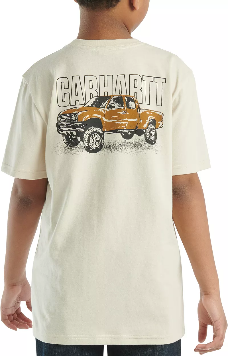 

Футболка с короткими рукавами и карманами Carhartt для мальчиков, цвет Malt
