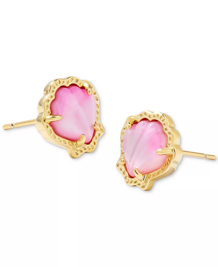 

Серьги-гвоздики с ракушками, покрытыми 14-каратным золотом Kendra Scott, фиолетовый
