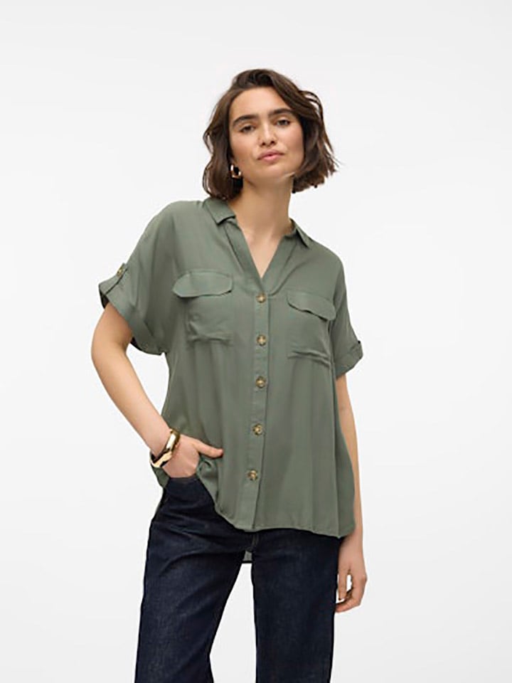 

Блузка Vero Moda, оливковый