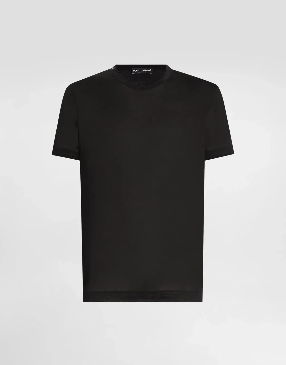 Футболка из меланжевого трикотажа DOLCE & GABBANA, черный