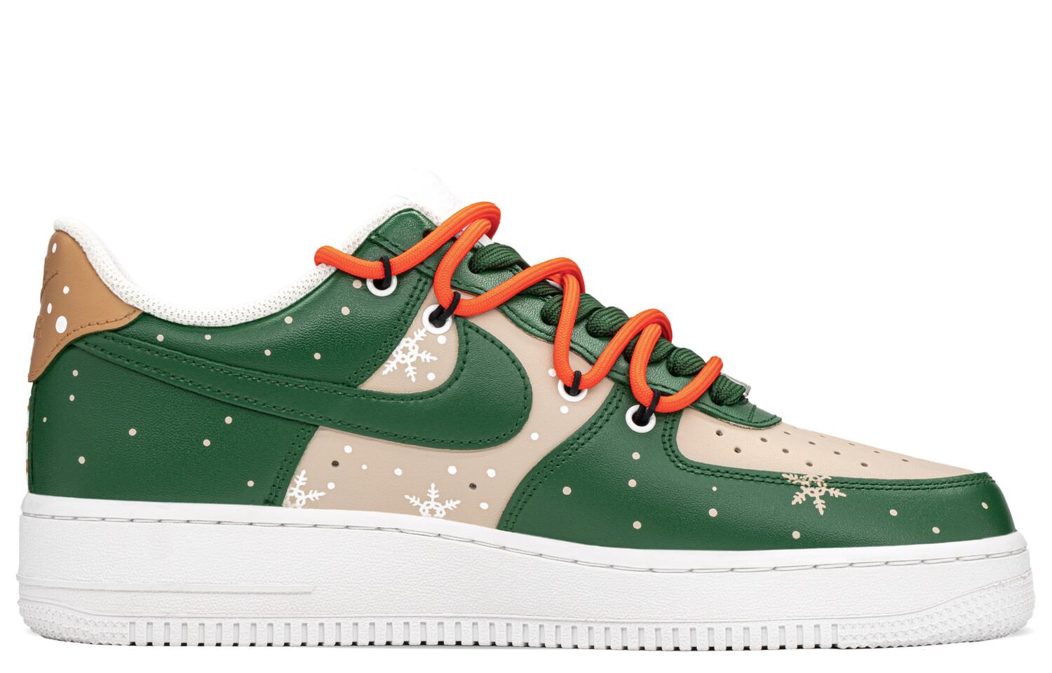 

Кроссовки Nike Air Force 1 Skateboard Shoes Men Low-Top Orange/Green