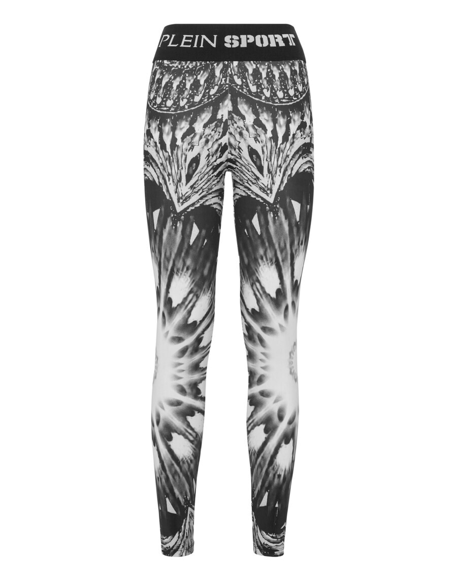 

Леггинсы Plein Sport Skinny Leggings Optical Flower, черный