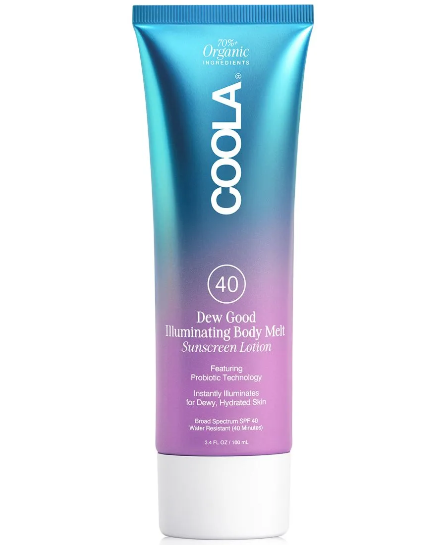 COOLA Солнцезащитный лосьон для тела Dew Good Illuminating Body Melt SPF 40, 3,4 унции