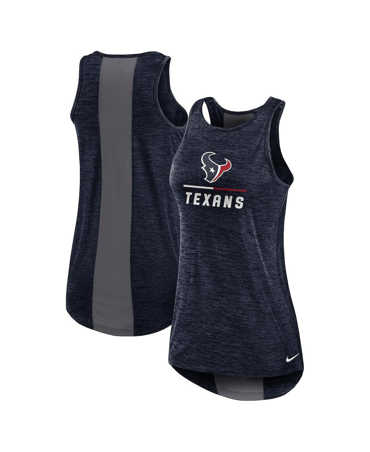 

Женская темно-синяя майка Houston Texans с высоким воротником Nike, темно-синий