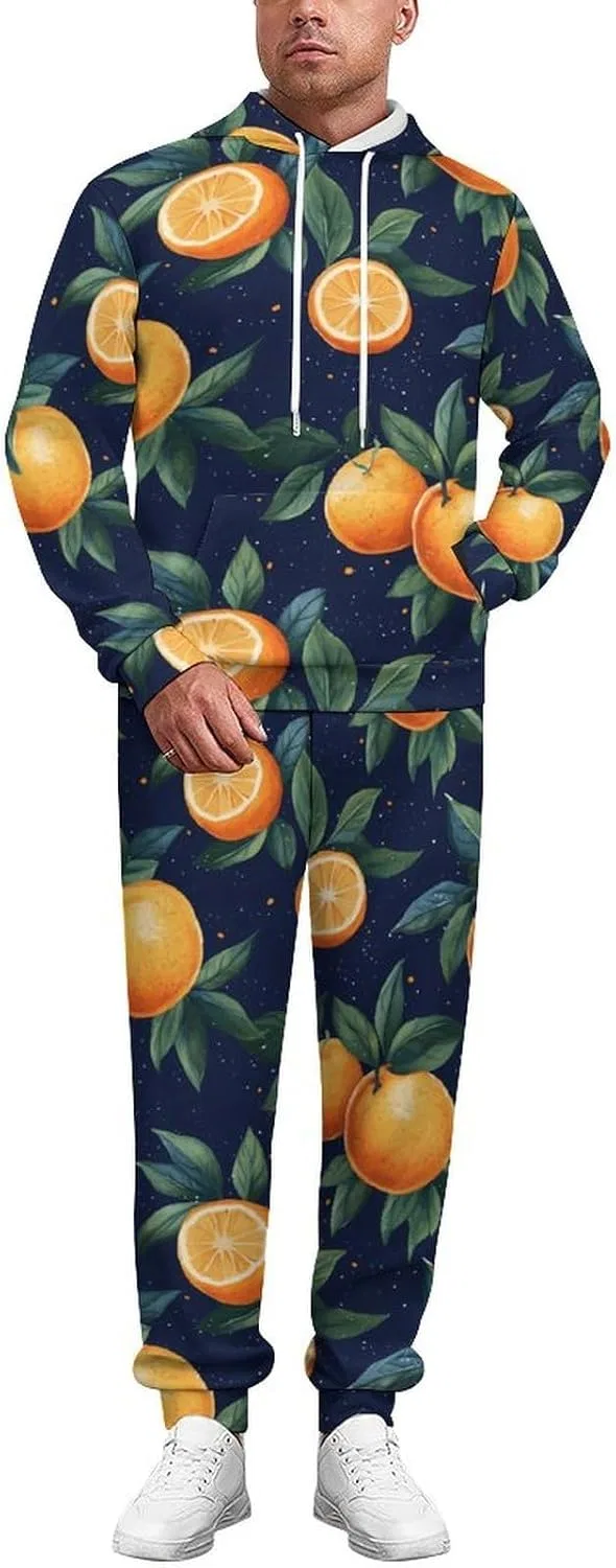 Мужской спортивный костюм из 2 предметов, Oranges Tropical Fruits, Style