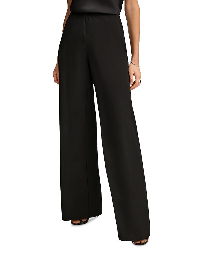 

Широкие брюки с плоской передней частью Donna Karan, черный