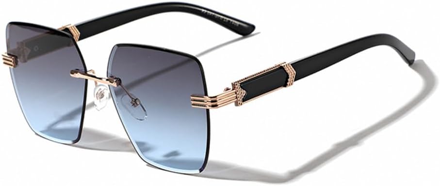 

Солнцезащитные очки с градиентным покрытием для женщин и мужчин, для активного отдыха, с защитой от УФ-излучения, большие, без оправы, для водителей HCPIHF, C3 Blue Gray