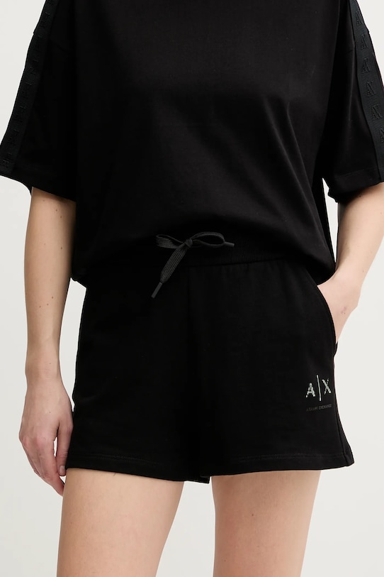 

Хлопковые шорты Armani Exchange, черный