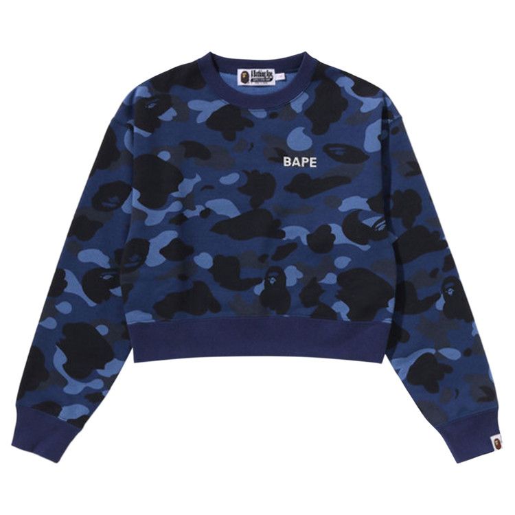 

Толстовка BAPE Color Camo Cropped Crewneck Sweatshirt 'Navy'