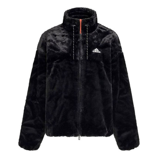

Куртка плюшевая сохраняющая тепло повседневная куртка Adidas, черный