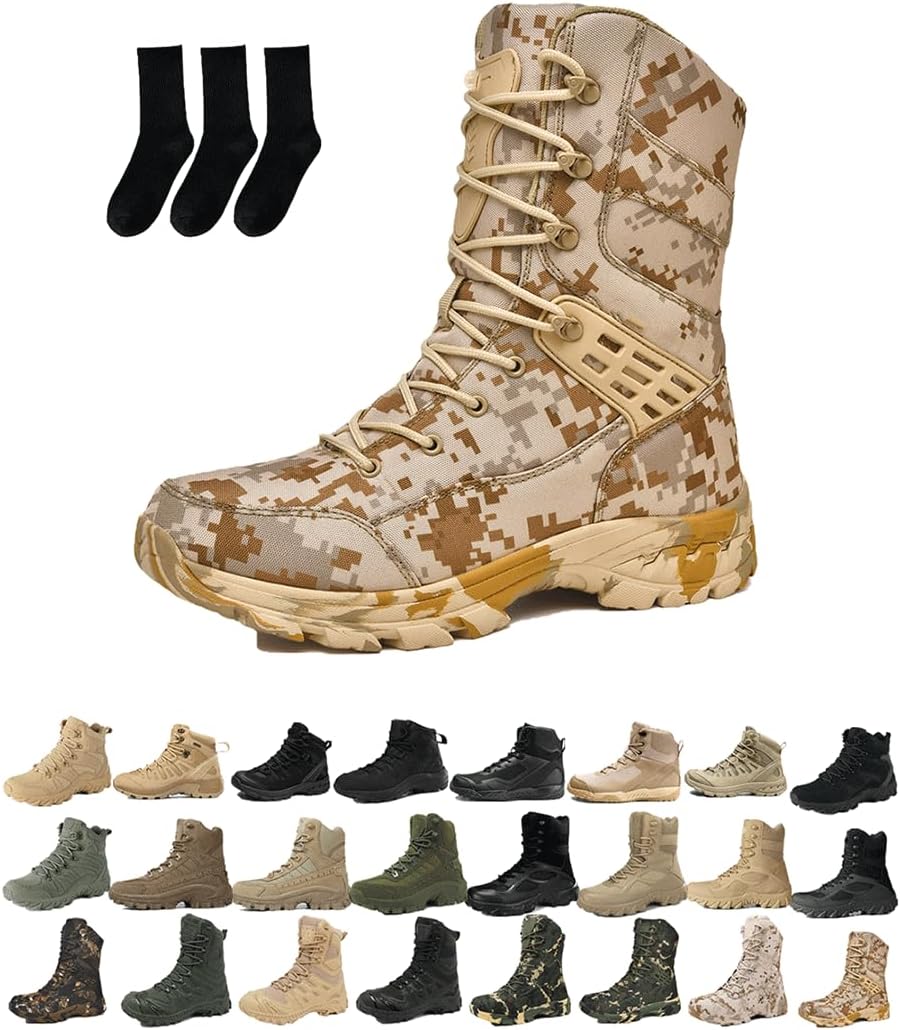 

Мужские водонепроницаемые ботинки для улицы с боковой молнией, легкие, с ортопедической поддержкой, антипрокольные, для работы на открытом воздухе, кемпинга и работы Generic, H-sand