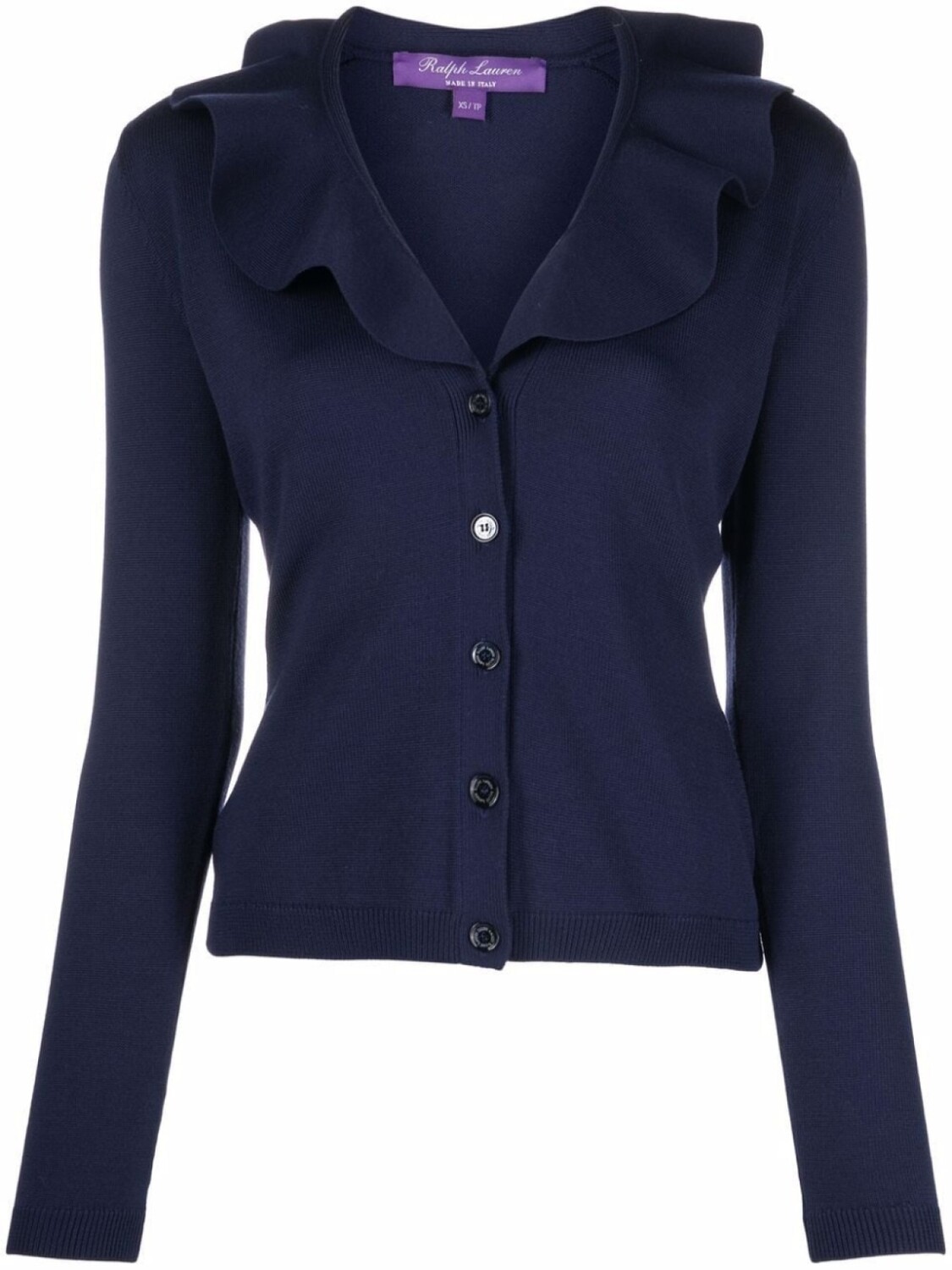 

Ralph Lauren Collection кардиган с V-образным вырезом и оборками, фиолетовый