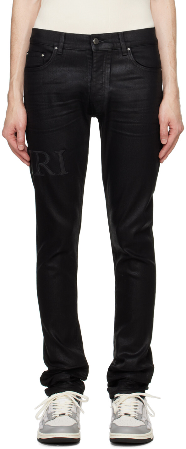 

Узкие джинсы с логотипом Serif Wax AMIRI