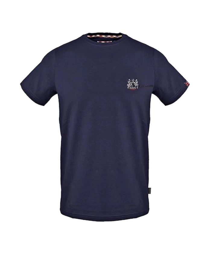 

Хлопковая футболка с флагом Юнион Джека Aquascutum, синий