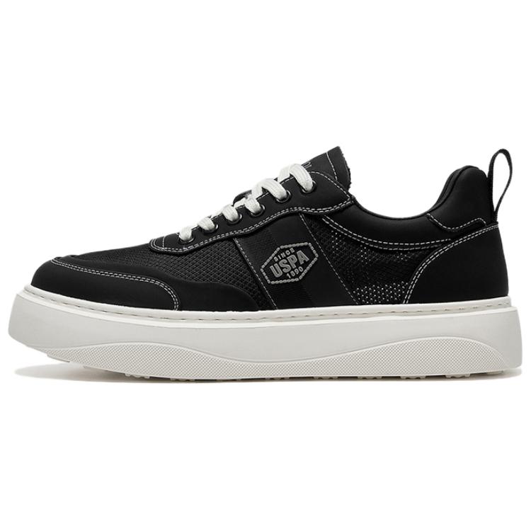 

Легкие и дышащие низкие мужские кроссовки для скейтбординга U.S. POLO ASSN., White Black