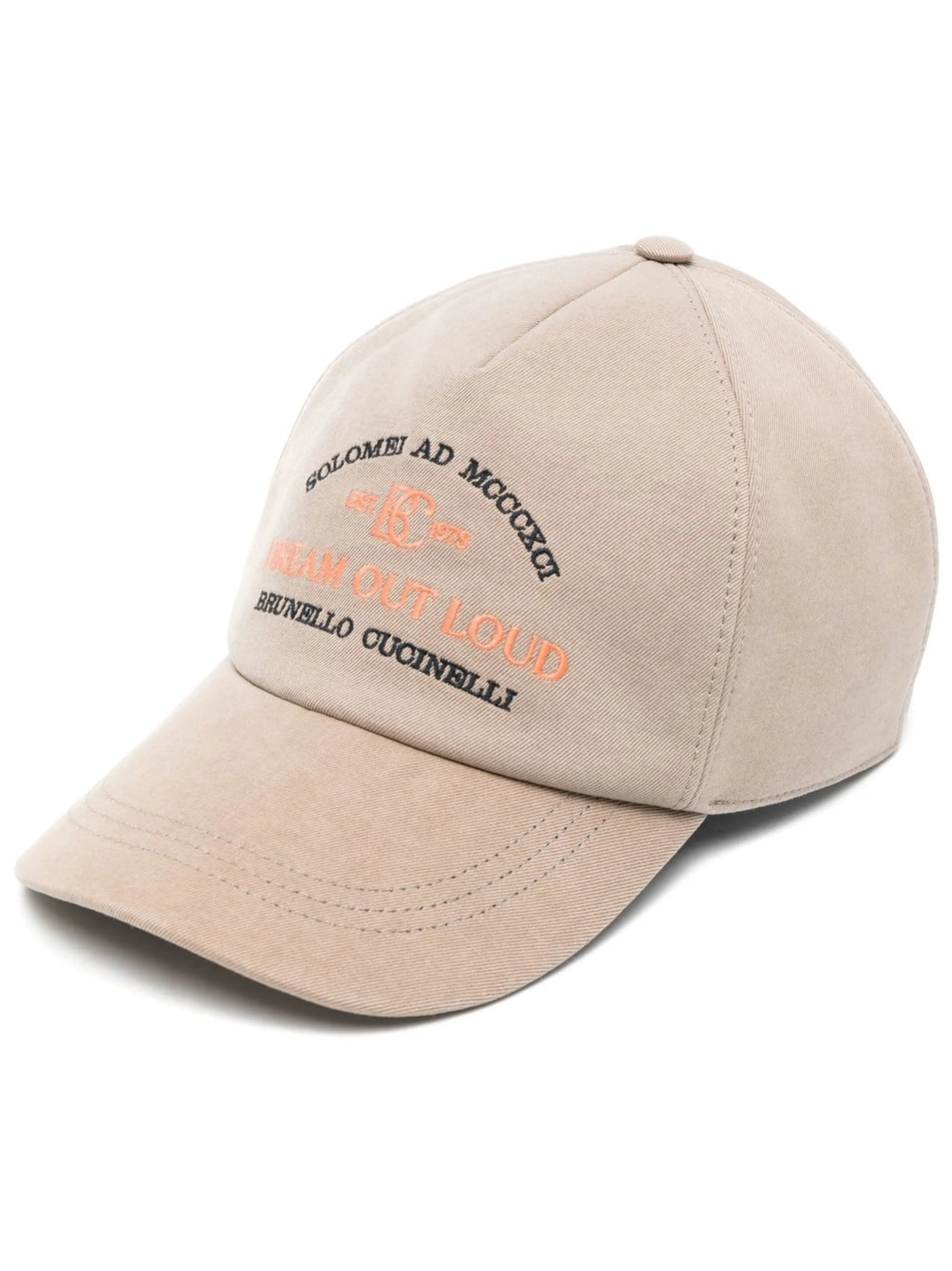 

Кепка с вышитым логотипом Brunello Cucinelli, коричневый