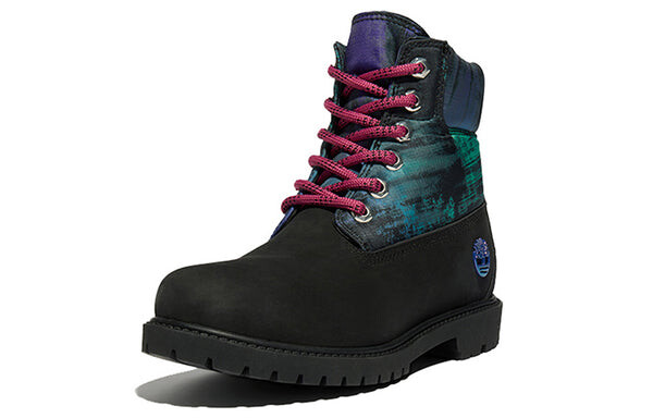 Кроссовки heritage nl sky 6 inch waterproof boots 'black nubuck with print' Timberland, черный — фото 2
