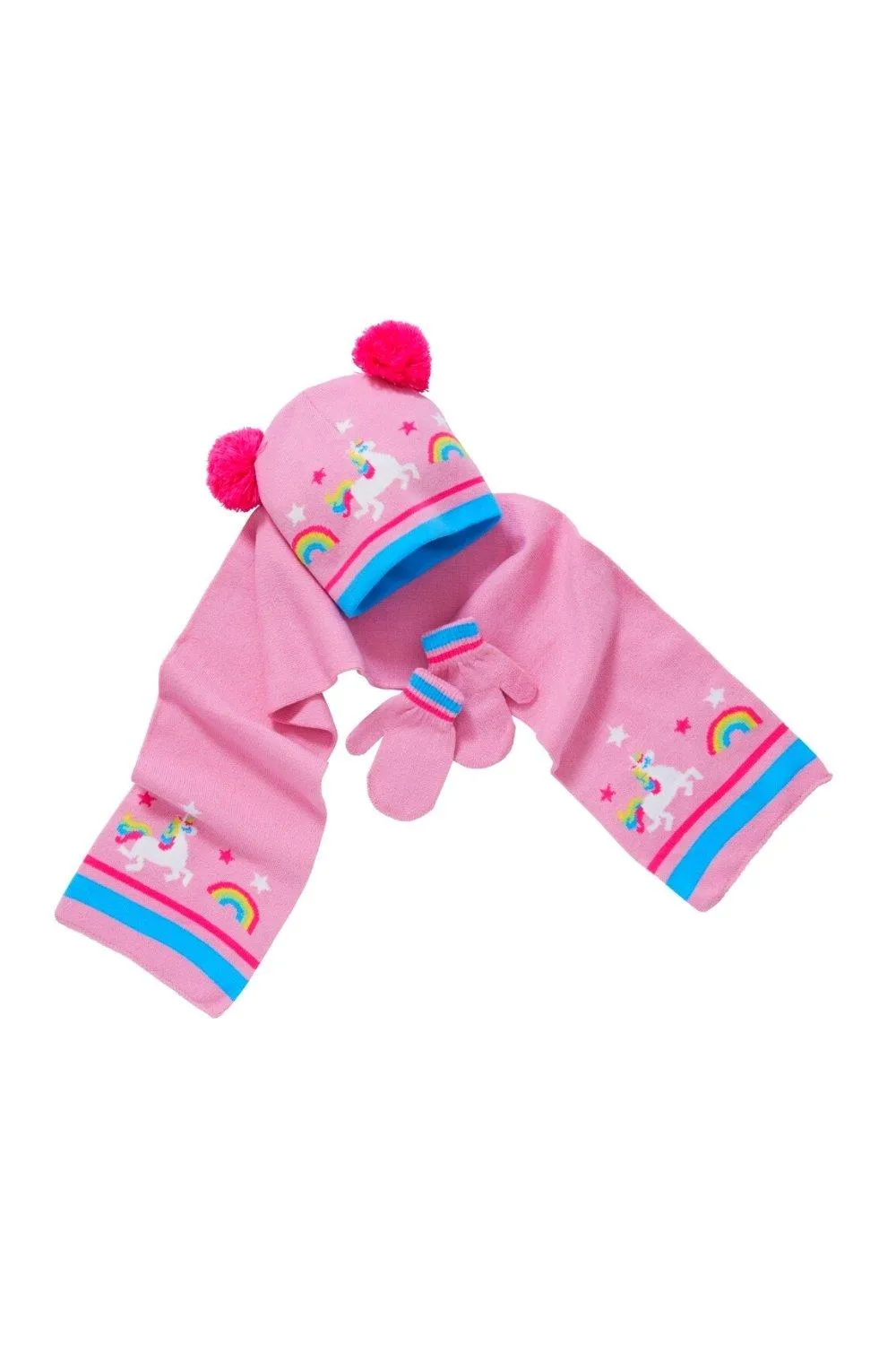 

Комплект из шапки, шарфа и перчаток «Единорог» Hats Hats Hats, розовый