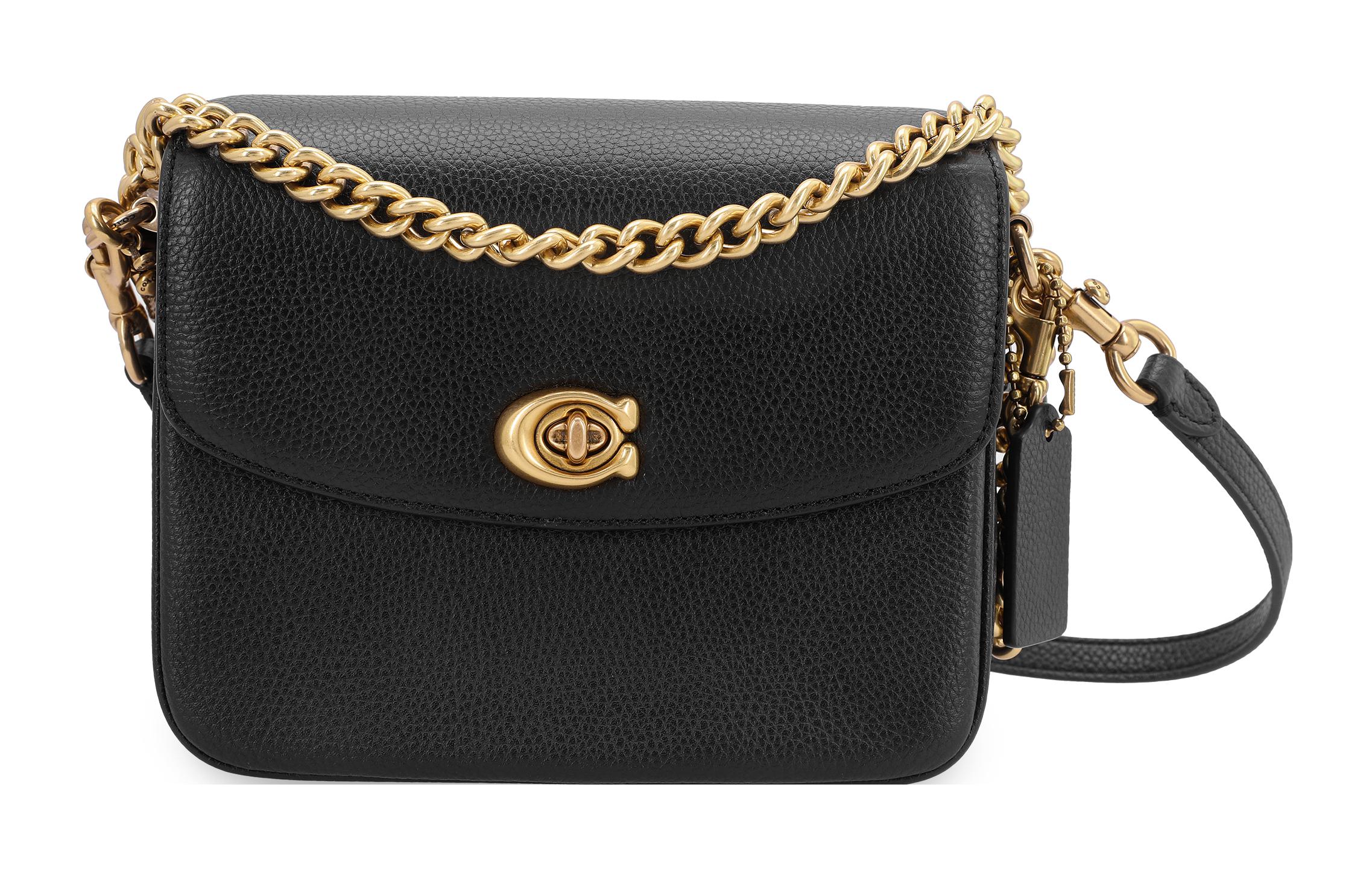 

Сумка-мессенджер Cassie из коровьей кожи COACH для женщин, черная, через плечо
