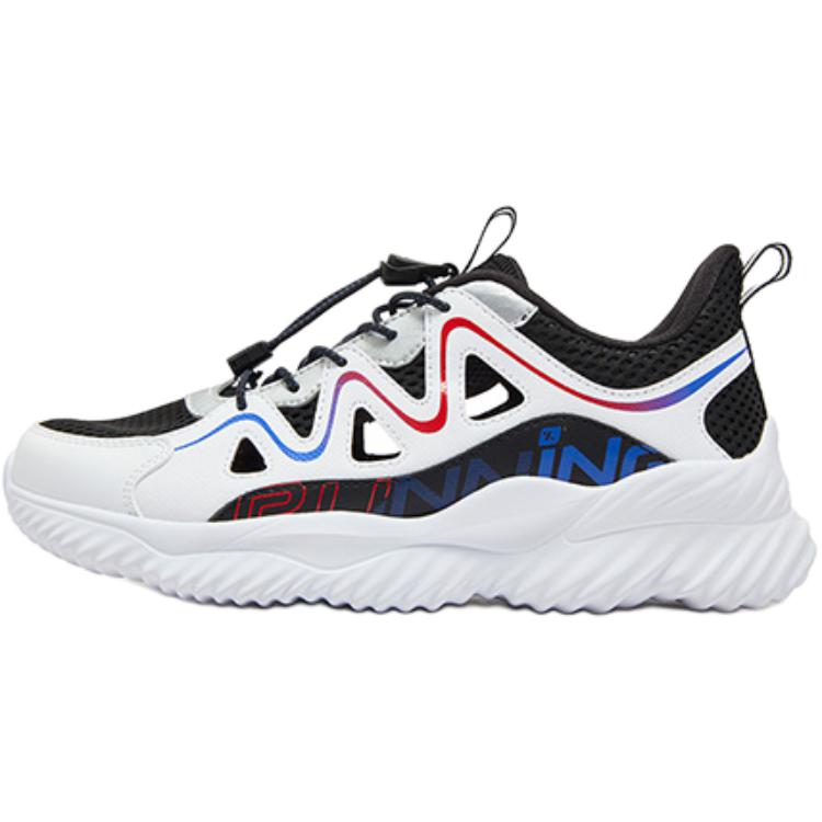 

Нескользящие, дышащие, легкие, амортизирующие низкие детские кроссовки для бега XTEP, черный/белый