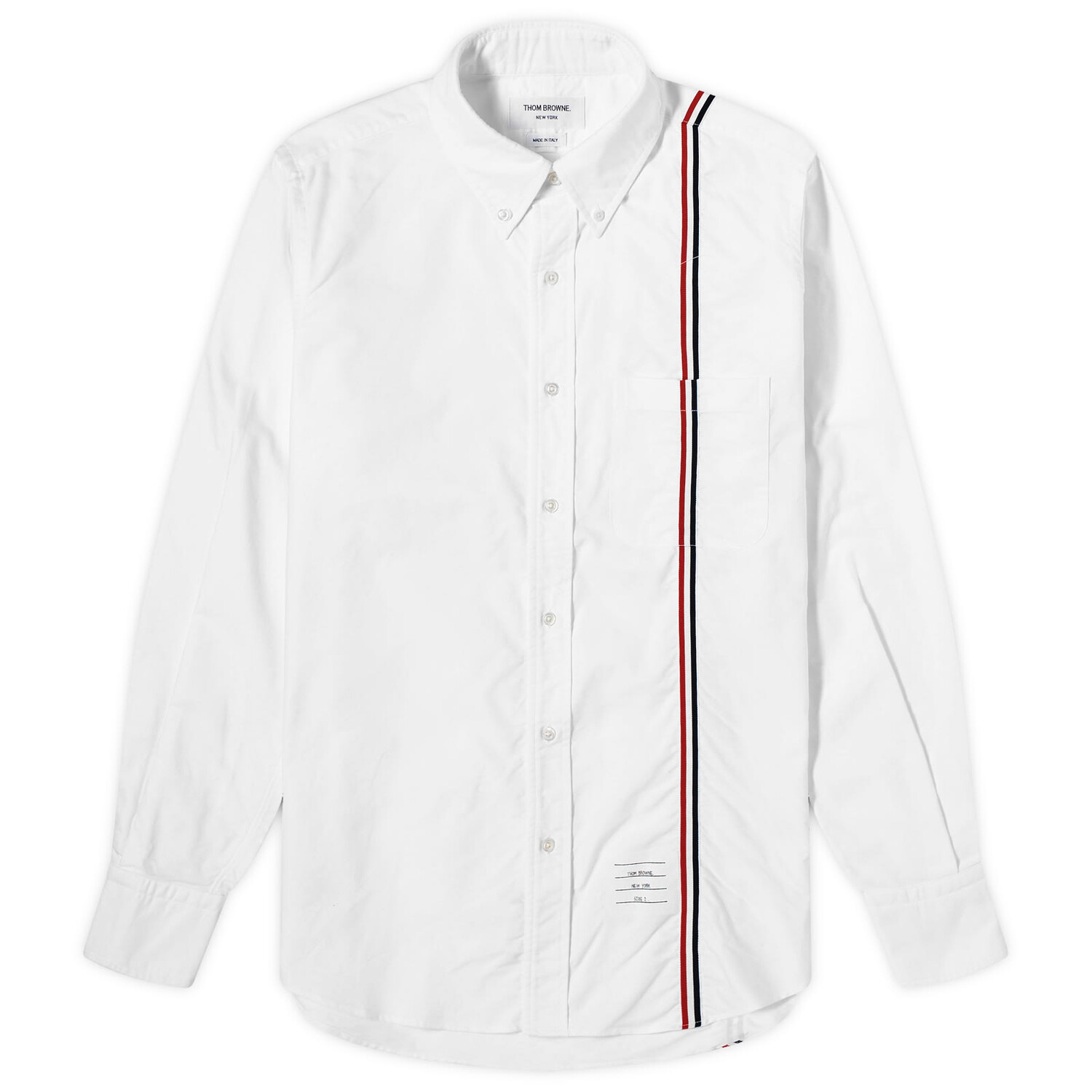 

Рубашка Thom Browne Rwb Tape Oxford Shirt, белый