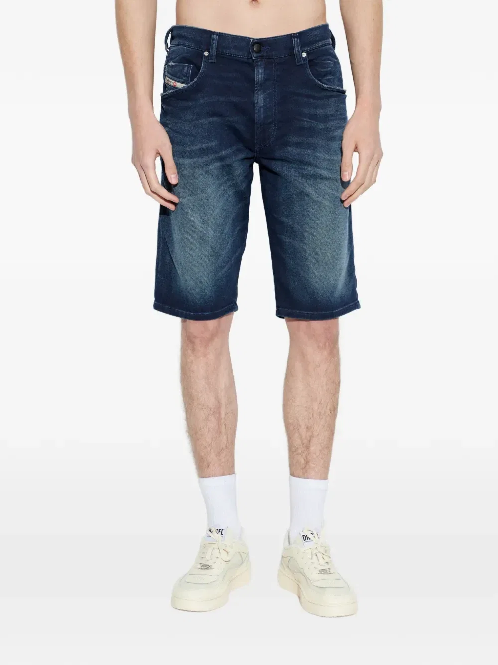 D-Krooley-Short-Bw выцветшие джинсовые шорты DIESEL, синий — фото 3