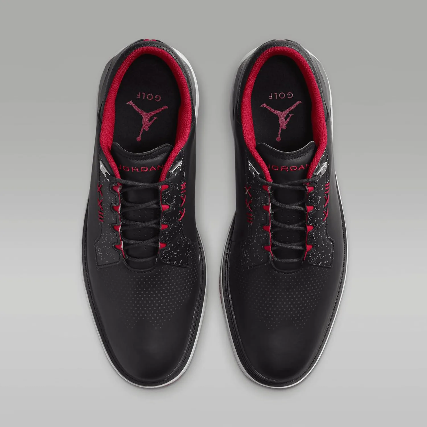 Кроссовки для гольфа Jordan ADG 5 (FQ6642-003, черный/серо-голубой/белый) Nike, черный/металлик серебристый/синий/красный — фото 4